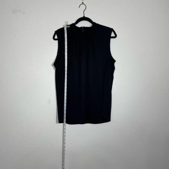 Roz & Ali Black Relaxed Fit High Neck Sleeveless Blouse Size Large - Picture 2 of 10